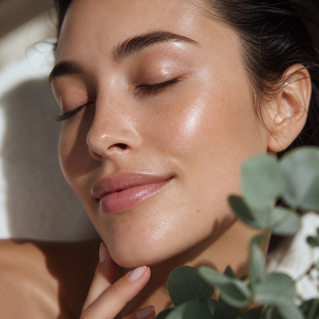 Radiant, glowing skin after a radio-frequency skin-tightening facial